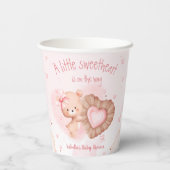 Little Sweetheart roze Baby shower papieren bekers (Achterkant)