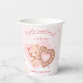 Little Sweetheart roze Baby shower papieren bekers (Voorkant)