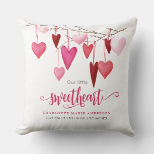 Little Sweetheart Roze Hart Baby Kinderkamer Kussen