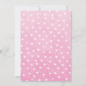 Little Sweetheart Roze Harten 1e Verjaardag Kaart (Achterkant)