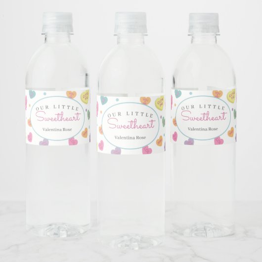 Little Sweetheart Snoep februari feestdecor Waterfles Etiket (Flessen)