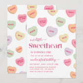 Little Sweetheart snoepjes Valentijnsdag verjaarda Kaart (Voorkant / Achterkant)