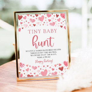 Little Sweetheart Tiny Baby Hunt Baby shower spel Poster