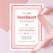 Little Sweetheart Valentijn 1e Verjaardagsfeestje Kaart