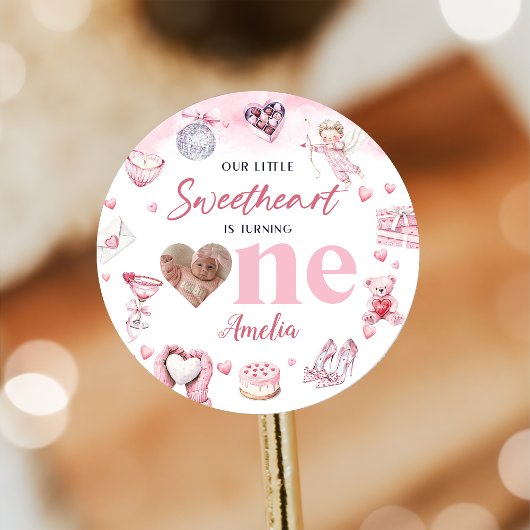 Little Sweetheart Valentijn 1st Birthday Sticker