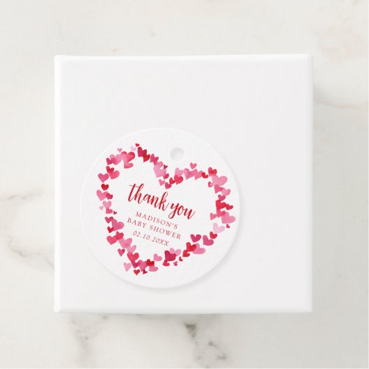 Little Sweetheart Valentijn Baby shower Dank u Bedankjes Labels (In situ)