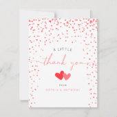 Little Sweetheart Valentijn Baby shower Dank u Bedankkaart (Voorkant)