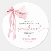 Little Sweetheart Valentijn Baby shower Dank u Ronde Sticker (Voorkant)
