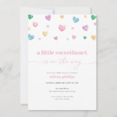 Little Sweetheart Valentijn Baby shower Invitation Kaart (Voorkant)