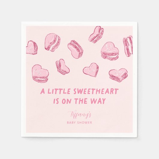 Little Sweetheart Valentijn Baby shower servetten (Voorkant)