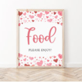 Little Sweetheart Valentijn Baby shower Voedsel te Poster