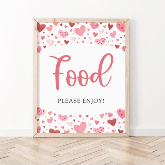 Little Sweetheart Valentijn Baby shower Voedsel te Poster