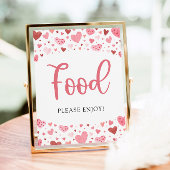 Little Sweetheart Valentijn Baby shower Voedsel te Poster