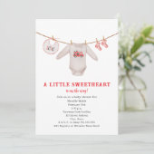 Little Sweetheart Valentijn Boy Baby shower Kaart (Staand voorkant)