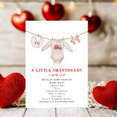 Little Sweetheart Valentijn Boy Baby shower Kaart