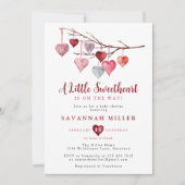 Little Sweetheart Valentijn Hearts Baby shower Kaart (Voorkant)