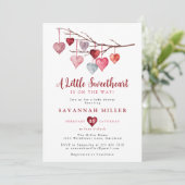 Little Sweetheart Valentijn Hearts Baby shower Kaart (Staand voorkant)