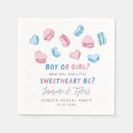 Little Sweetheart Valentijn Hearts Gender Reveal Servet