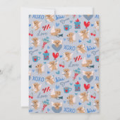 Little Sweetheart Valentijn Puppy Baby shower Blau Kaart (Achterkant)