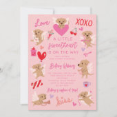 Little Sweetheart Valentijn Puppy Baby shower Kaart (Voorkant)