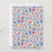 Little Sweetheart Valentijn Puppy Verjaardag Blauw Kaart (Achterkant)