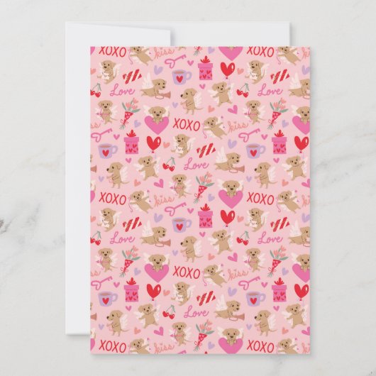 Little Sweetheart Valentijn Puppy Verjaardagsfeest Kaart (Achterkant)