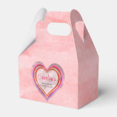 Little Sweetheart Valentijn Waterverf Baby shower Bedankdoosjes (Achterkant)