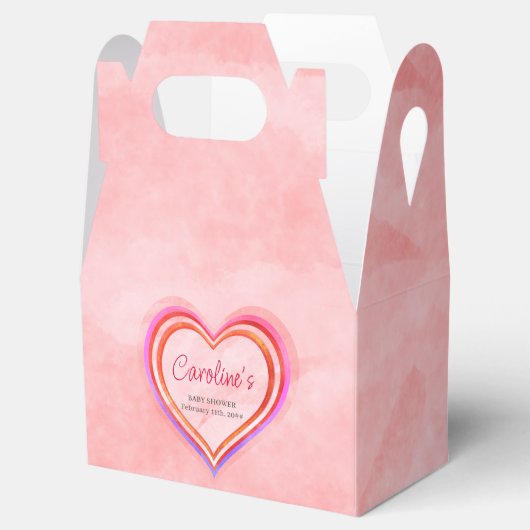 Little Sweetheart Valentijn Waterverf Baby shower Bedankdoosjes (Geopend)