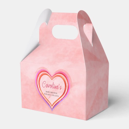 Little Sweetheart Valentijn Waterverf Baby shower Bedankdoosjes (Voorkant Zijde)