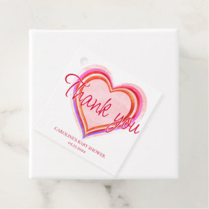 Little Sweetheart Valentijn Waterverf Baby shower Bedankjes Labels