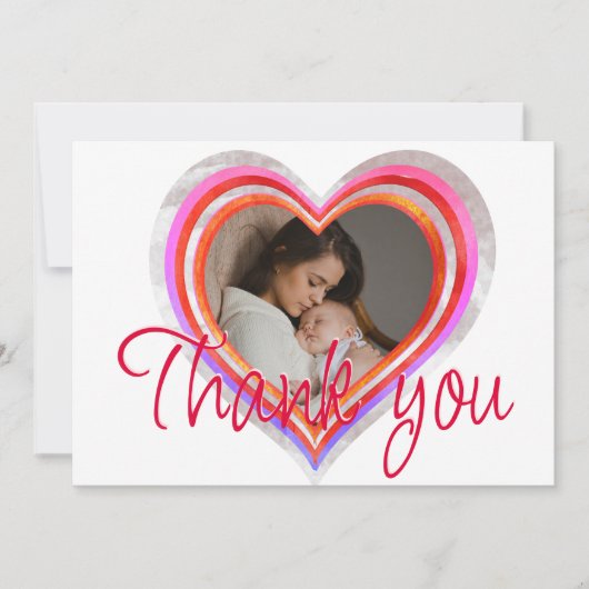 Little Sweetheart Valentijn Waterverf Baby shower Bedankkaart (Voorkant)