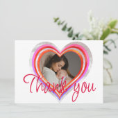 Little Sweetheart Valentijn Waterverf Baby shower Bedankkaart (Staand voorkant)