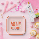 Little Sweetheart Valentijns 1e Verjaardag Papieren Bordje (Feest)