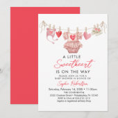 Little Sweetheart Valentijns Baby shower Kaart (Voorkant / Achterkant)