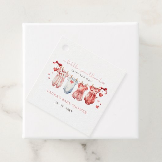 Little Sweetheart Valentijns Baby shower Meisje Bedankjes Labels (In situ)