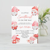 Little Sweetheart Valentijns kabouter Baby shower Kaart (Staand voorkant)