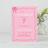 Little Sweetheart Valentijnse Baby shower Roze Roo Kaart (Staand voorkant)