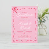 Little Sweetheart Valentijnse Baby shower Roze Roo Kaart (Staand voorkant)
