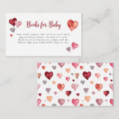Little Sweetheart Valentijnse harten Boeken voor B Informatiekaartje (Voorkant / Achterkant)