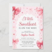 Little Sweetheart Valentijnse Schattigee Bow Baby Kaart (Voorkant)