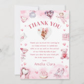 Little Sweetheart Valentijnse verjaardag Bedankkaart (Voorkant)