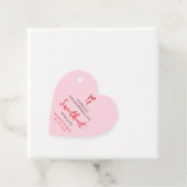 Little Sweetheart Valentijns's Baby shower Heart Bedankjes Labels (In situ)