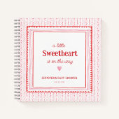 Little Sweetheart Valentijns's Douche Gastenboek Notitieboek (Voorkant)