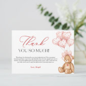 Little Sweetheart Valentine Baby Shower Bedankkaart (Staand voorkant)