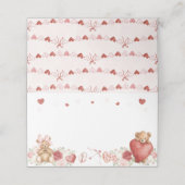 Little Sweetheart Valentine Baby Shower Folded Plaatskaartje (Buitenkant ongevouwen)