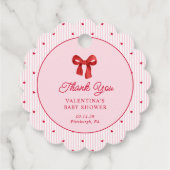 Little Sweetheart Valentine Coquette Bedankjes Labels (Achterkant)
