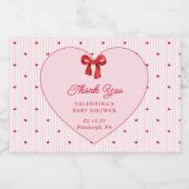 Little Sweetheart Valentine Coquette Sparkling Wijnetiket (Enkel label)