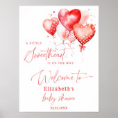 Little Sweetheart Valentine Day Baby Welcome Poster (Voorkant)