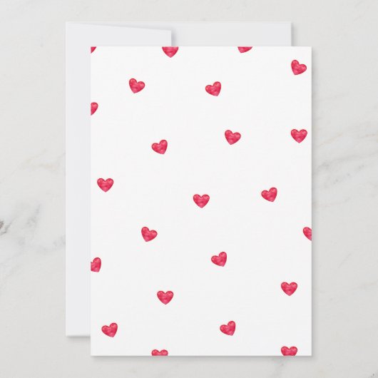 Little Sweetheart Valentines Baby Shower Kaart (Achterkant)