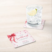 Little Sweetheart Valentines Baby Shower  Kartonnen Onderzetters (Insitu)